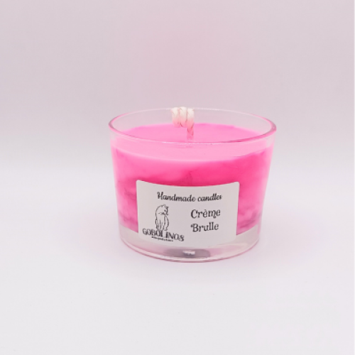 Χειροποίητο Κερί Σόγιας σε Ποτήρι 200ml - Crème Brûlée
